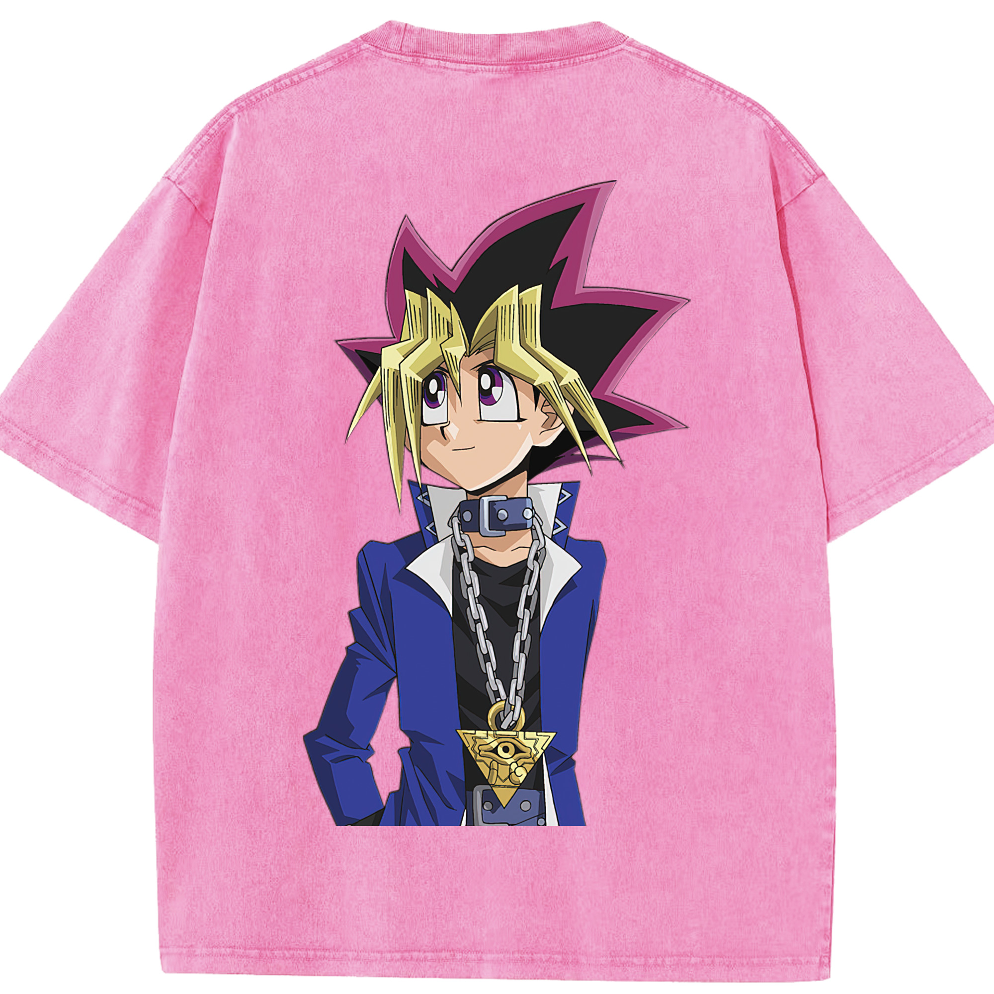 （画像用） 遊☆戯☆王 Yu-Gi-Oh! 綿100% ヴィンテージ風 半袖Tシャツ（背面プリント）